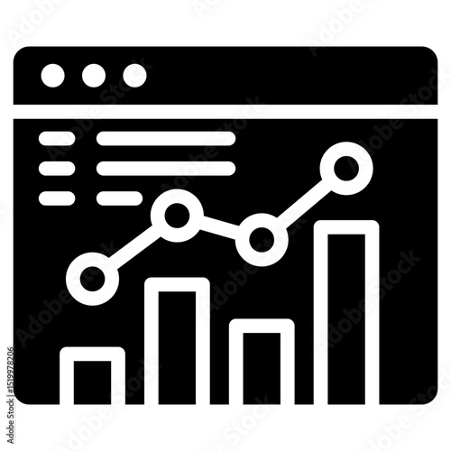 Data Dashboard Glyph Icon