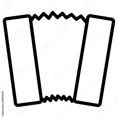 accordion icon Simple thin line stroke