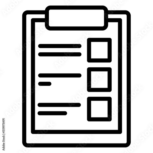 assessment icon Simple thin line stroke