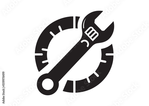 Wrench Silhouette Vector, Wrench Icon