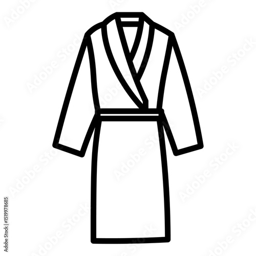bathrobe icon Simple thin line stroke