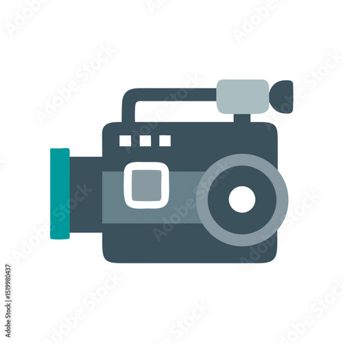 A professional video camera icon illustration design graphic image