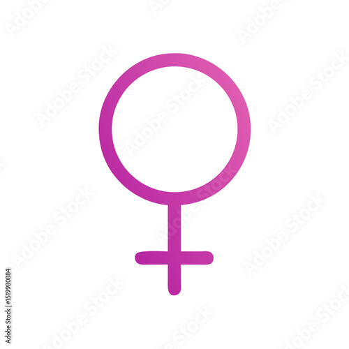 Pink Female Gender Symbol Simple Icon Graphic Design Illustration Image