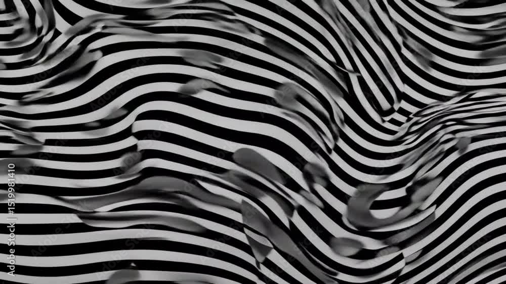Abstract Black and White Stripes: A mesmerizing abstract image featuring dynamic black and white stripes creating a wavy, flowing effect, suggesting movement and depth. Abstract Black and White Stripes: A mesmerizing abstract image featuring dynamic black and white stripes creating a wavy, flowing effect, suggesting movement and depth.