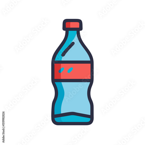 Refreshing Plastic Bottle of Soda Pop Drink Beverage Container