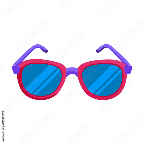 Stylish Red and Purple Summer Sunglasses for Beach Vacation