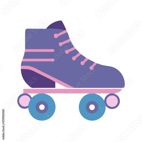 A Pair of Purple and Pink Roller Skates Ready for a Fun Ride