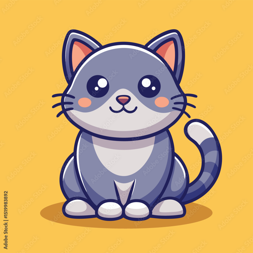 Cute Sitting Cat Cartoon – Flat Vector Animal Icon for Nature and Pet Themes
Cute Sitting Cat Cartoon – Flat Vector Animal Icon for Nature and Pet Themes