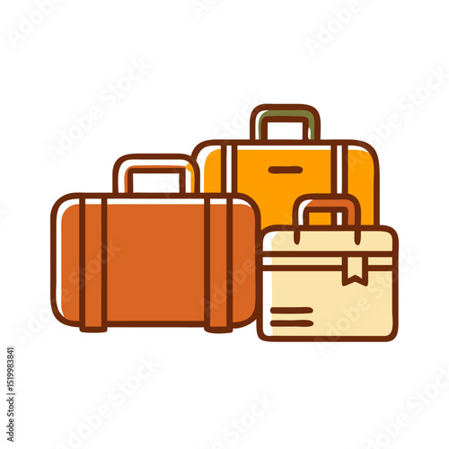 A Collection of Vintage Suitcases Ready for a Journey