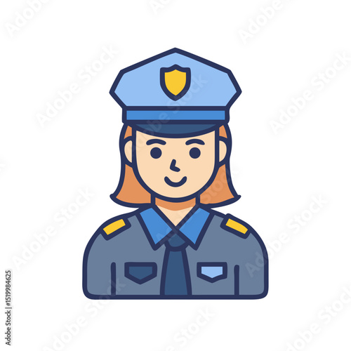 policeman, police, officer, cartoon, hat, law, security, cop, uniform, badge, guard, cap, safe, sheriff, 