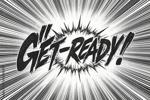 Black and White Manga Panel 