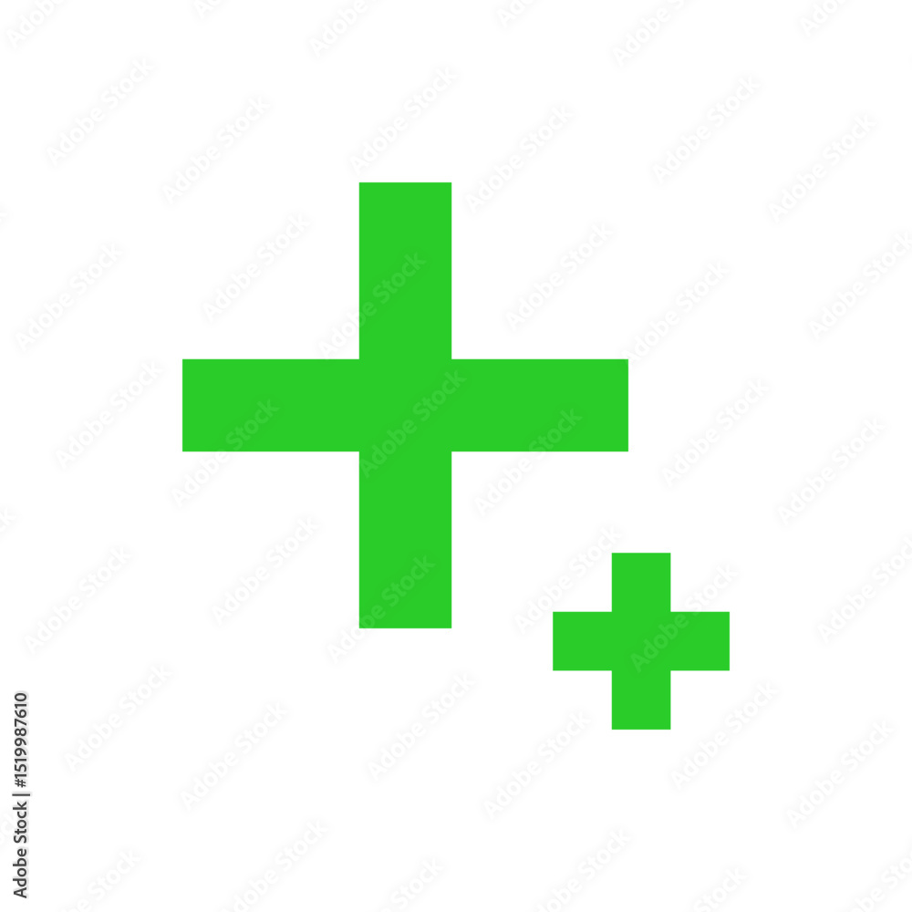 Fototapeta premium Two Plus Icons in Minimalist Black Design on White Background for Digital and Creative Projects