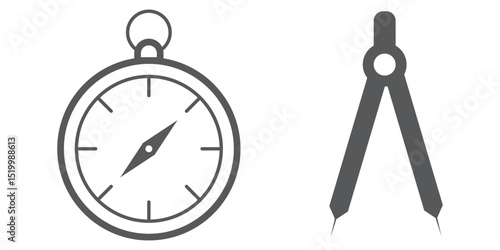 Compass vector Art design