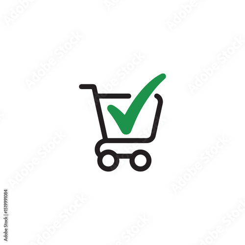 Obraz na plátně A sleek vector shopping cart icon, the perfect sign for online shopping