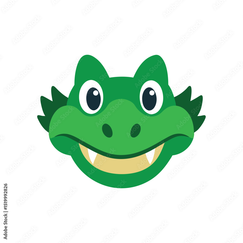 Adorable crocodile head vector art illustration Adorable crocodile head vector art illustration