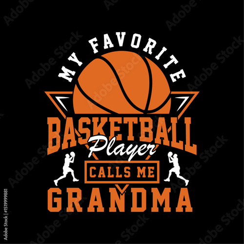 Basketball T-shirt Design, Basketball sticker Design, Typography t-shirt design, Basketball Grandma