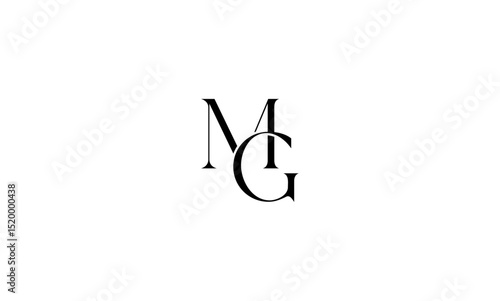 MG initial letters, monogram logo