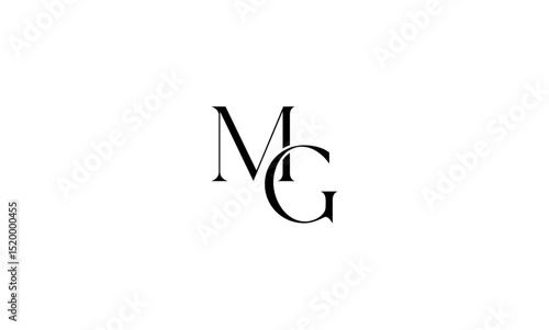 MG initial letters, monogram logo