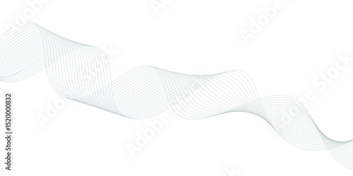 abstract Grey wave line background on white background.
