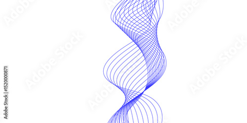 Abstract blue background with a glowing abstract waves. Abstract wave element for design. Digital frequency track equalizer, Futuristic background design. Long exposure, Light painting photography.