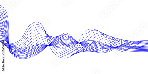 Abstract blue background with a glowing abstract waves. Abstract wave element for design. Digital frequency track equalizer, Futuristic background design. Long exposure, Light painting photography.