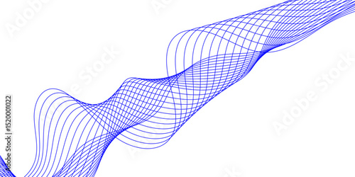 Abstract blue background with a glowing abstract waves. Abstract wave element for design. Digital frequency track equalizer, Futuristic background design. Long exposure, Light painting photography.
