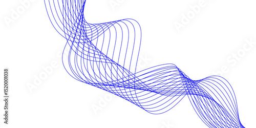 Abstract blue background with a glowing abstract waves. Abstract wave element for design. Digital frequency track equalizer, Futuristic background design. Long exposure, Light painting photography.