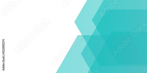 Abstract modern background featuring overlapping translucent hexagons. Teal, ranging from light aqua to deep turquoise, creating a layered geometric design. Clean, minimal, and tech-inspired.