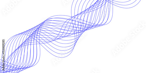 Abstract blue background with a glowing abstract waves. Abstract wave element for design. Digital frequency track equalizer, Futuristic background design. Long exposure, Light painting photography.