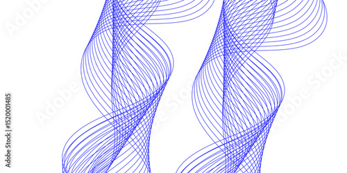 Abstract blue background with a glowing abstract waves. Abstract wave element for design. Digital frequency track equalizer, Futuristic background design. Long exposure, Light painting photography.