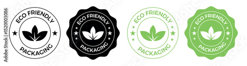Eco-Friendly Packaging Badge Vector Set – Recyclable, Organic, Green Label Design