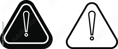 Warning danger triangle icon set set. Vector collection isolated on transparent background hazardous apps and website material symbol in trendy style. Globally harmonized system all classes caution