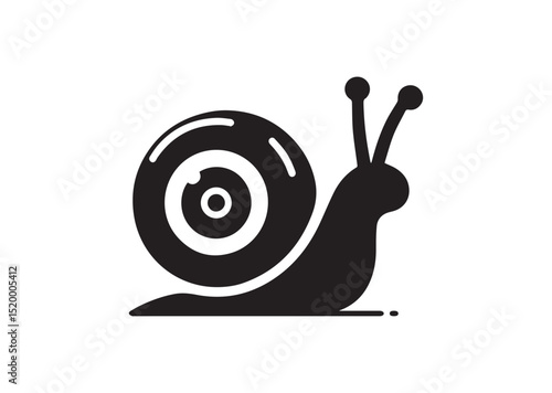 Tiny Snail Shell Silhouette Vector