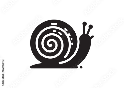 Tiny Snail Shell Silhouette Vector