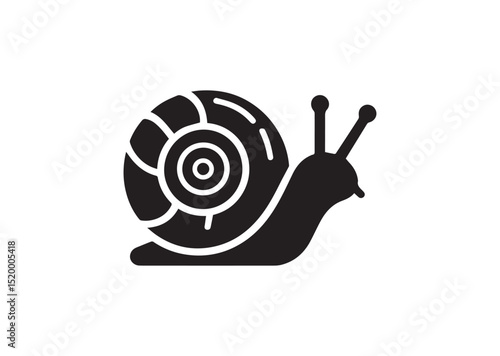 Tiny Snail Shell Silhouette Vector