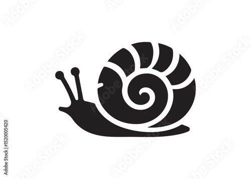 Tiny Snail Shell Silhouette Vector