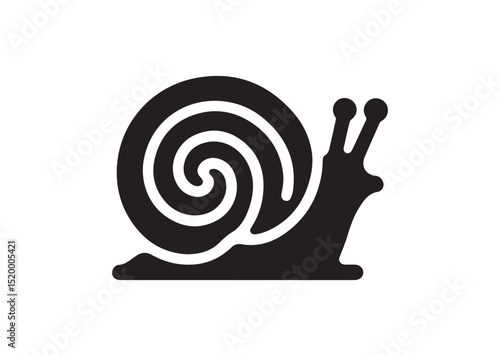 Tiny Snail Shell Silhouette Vector
