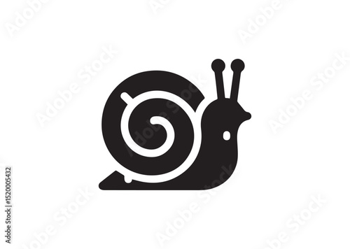 Tiny Snail Shell Silhouette Vector