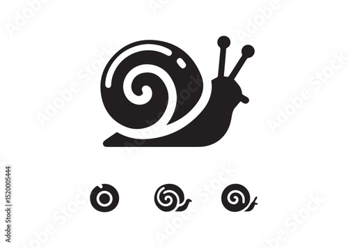 Tiny Snail Shell Silhouette Vector
