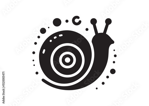 Tiny Snail Shell Silhouette Vector