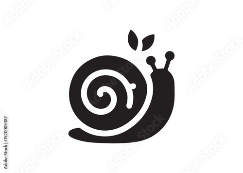 Tiny Snail Shell Silhouette Vector