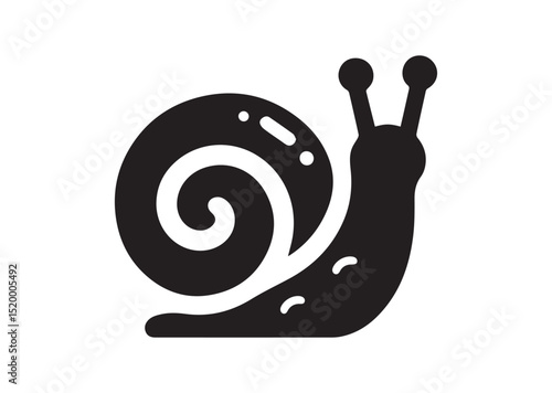 Tiny Snail Shell Silhouette Vector