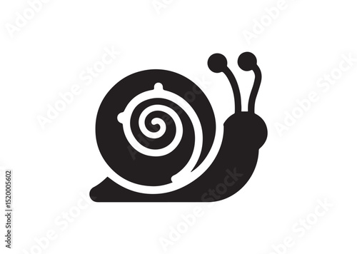 Tiny Snail Shell Silhouette Vector