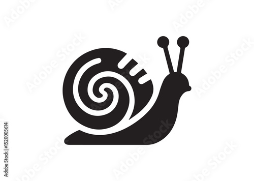 Tiny Snail Shell Silhouette Vector