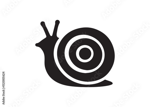 Tiny Snail Shell Silhouette Vector