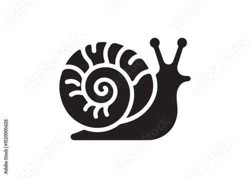 Tiny Snail Shell Silhouette Vector