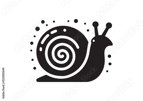Tiny Snail Shell Silhouette Vector