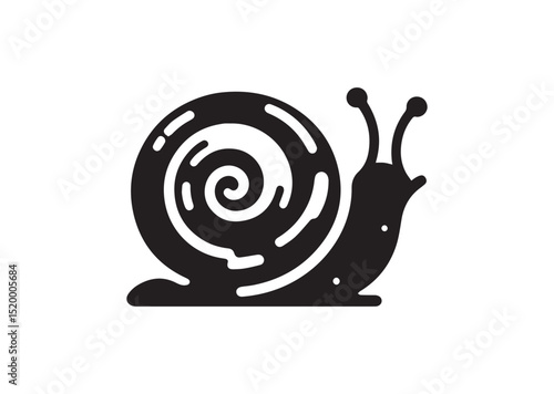 Tiny Snail Shell Silhouette Vector