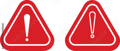 Warning danger triangle icon set set. Vector collection isolated on transparent background hazardous apps and website material symbol in trendy style. Globally harmonized system all classes caution