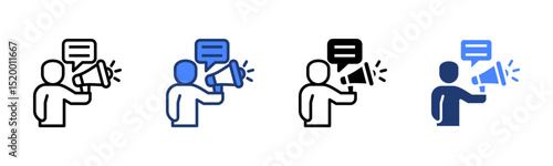 Advocacy icon sheet multiple style collection